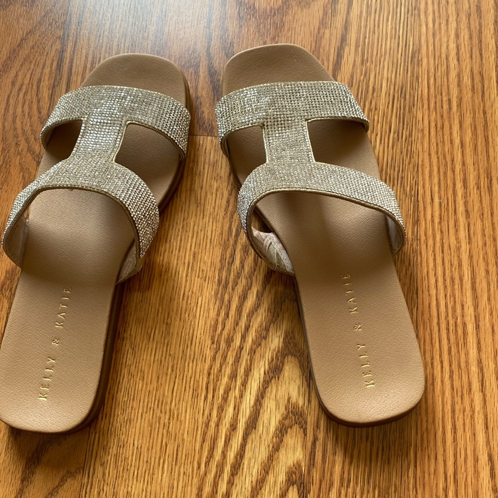 Kelly & Katie rhinestone studded sandal.